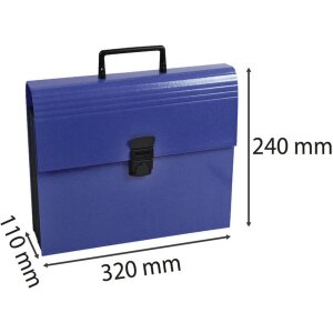Exacompta Porte-documents avec poignée 12 compartiments dos extensible DIN A4