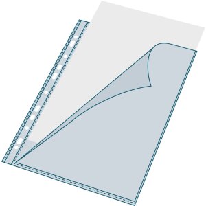 Exacompta 100 pcs. Pochettes ouvertes en haut et sur le côté, lisses DIN A4