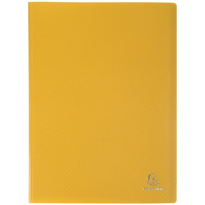 Exacompta 8519E Dossier de présentation A4 polypropylène 10 pochettes jaune 24x32 cm