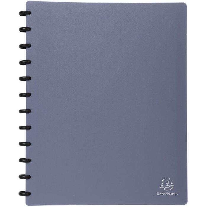 Dossier de présentation Exacompta Gris 30 pochettes 24x32cm pour DIN A4 800µ Polypropylène