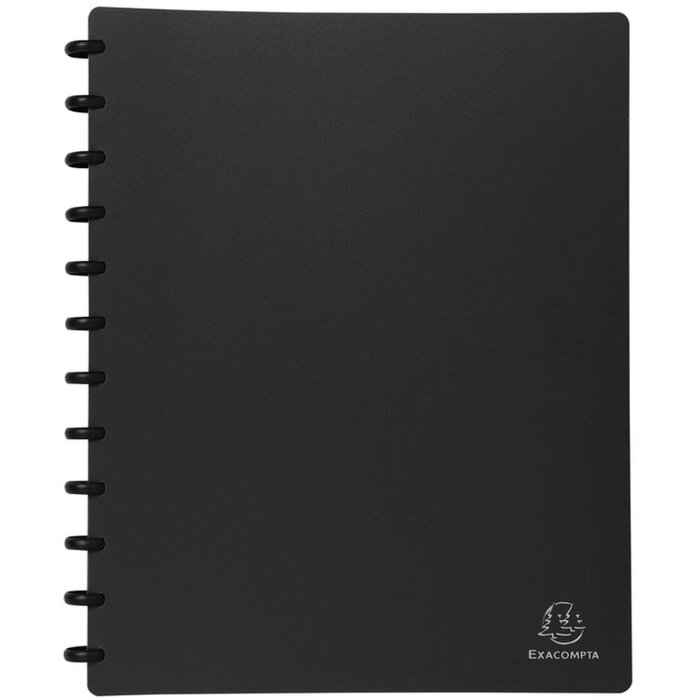Exacompta 86351E Dossier de présentation PP 800µ 30 pochettes 24x32cm DIN A4 noir