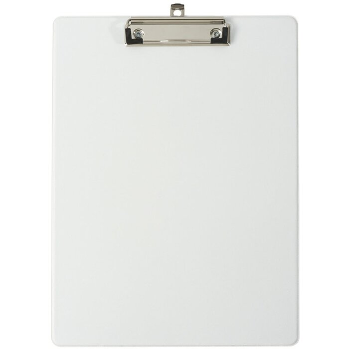 Exacompta Planchette à pince avec pochette - Format 23x32cm pour A4 - Blanc