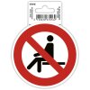 Panneau adhésif Interdit de sasseoir 10 cm