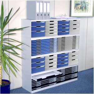 Exacompta MODULO A3 boîte à tiroirs 10 tiroirs bleu taille A3