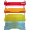 Exacompta Set 4 bacs à courrier COMBO MIDI Linicolor couleurs assorties A4+