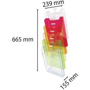 Exacompta 64799D Porte-brochures mural 6 compartiments A4...