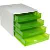Exacompta OBOX boîte à tiroirs 4 tiroirs vert pomme 348x284x234 mm