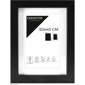 Ceanothe Cadre Oslo avec passe-partout 30x40 cm noir