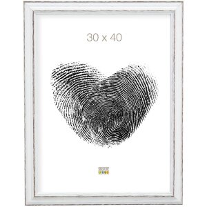 Cadre photo Deknudt S221H3 blanc 40x60 cm cadre en bois
