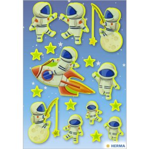 Autocollants fluo HERMA Luca sur la lune