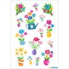 Autocollants HERMA Fleurs avec paillettes