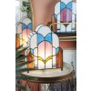 LumiLamp 5LL-6117 Lampe de table Tiffany 30x4x25 cm Beige Lampe de bureau