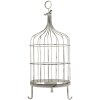 Clayre & Eef 5Y3477 Cage à oiseaux Décoration oiseau blanc Ø 26x61 cm