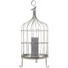 Clayre & Eef 5Y3477 Cage à oiseaux Décoration oiseau blanc Ø 26x61 cm
