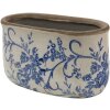 Clayre & Eef 6CE1398M Pot de fleurs pour intérieur Bleu, Blanc 17x10x10 cm