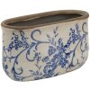 Clayre & Eef 6CE1398M Pot de fleurs pour intérieur Bleu, Blanc 17x10x10 cm
