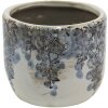 Clayre & Eef 6CE1422S Pot de fleurs pour lintérieur Bleu, Beige Ø 10x8 cm