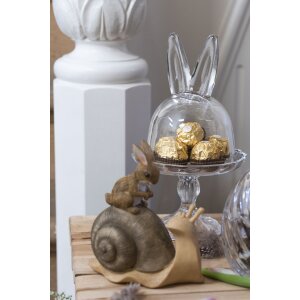 Clayre & Eef 6GL3377 Cloche en verre Transparent Ø 14x23 cm