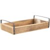 Clayre & Eef Plateau décoratif (set de 3) Marron 35x20x5 - 30x15x5 - 25x10x5 cm