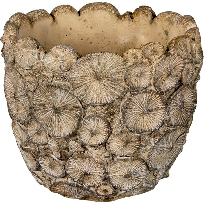 Clayre & Eef 6TE0359L Pot de fleurs pour intérieur Gris Ø 16x15 cm