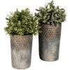 Clayre & Eef 6TE0366 Pot de fleurs pour intérieur Gris Ø 24x39 cm