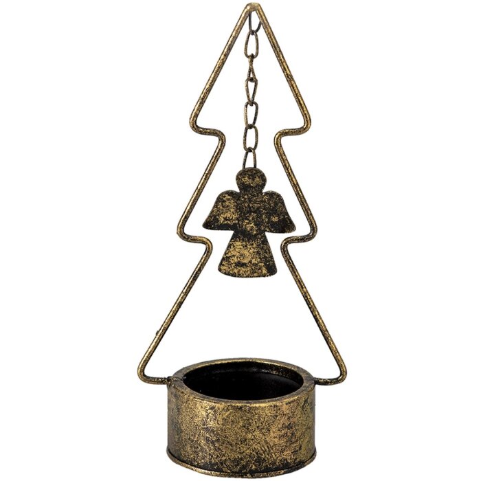Clayre & Eef 6Y4512 Chandelier Sapin de Noël Cuivre 10x8x24 cm