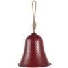 Clayre & Eef 6Y4606 Cloche de porte en fonte Sonnette rouge Ø 18x20 cm
