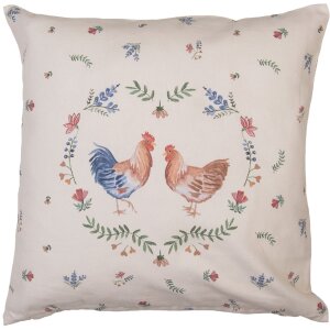 Clayre & Eef CAR21 Housse de coussin beige 40x40 cm