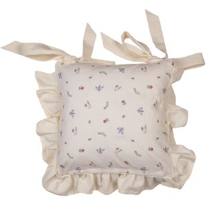 Clayre & Eef CAR25 Housse de coussin Coussin dassise Beige 40x40 cm