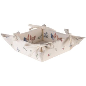Clayre & Eef CAR47 corbeille à pain beige 35x35x8 cm