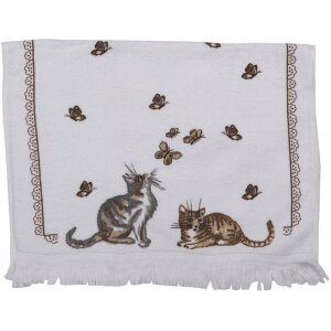 Clayre & Eef CT014 Serviette dinvité Blanc...