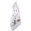 Clayre & Eef CT014 Serviette dinvité Blanc 40x66 cm