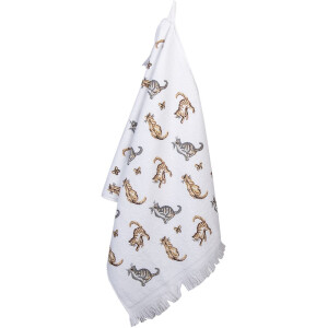 Clayre & Eef CT015 Serviette dinvité Blanc 40x66 cm