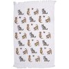 Clayre & Eef CT015 Serviette dinvité Blanc 40x66 cm