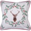 Clayre & Eef HCH21 Housse de coussin blanc, rouge 40x40 cm