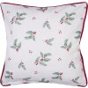 Clayre & Eef HCH21 Housse de coussin blanc, rouge 40x40 cm
