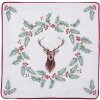 Clayre & Eef HCH21 Housse de coussin blanc, rouge 40x40 cm