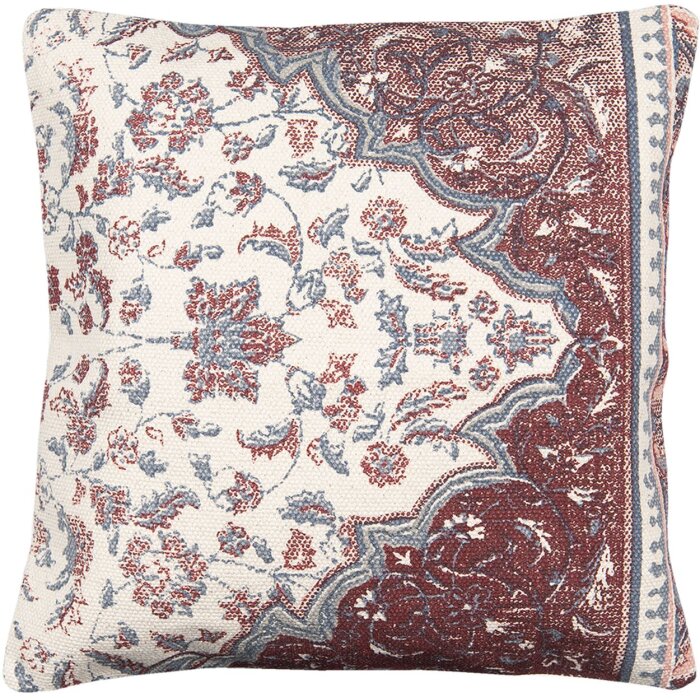 Clayre & Eef KT032.059 Housse de coussin rose, bleu 50x50 cm