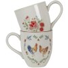 Clayre & Eef LRCMU Gobelet 12x8x9 cm - 300 ml Beige Fleurs