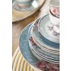 Clayre & Eef PECFP Vaisselle Assiette plate bleue, blanche Ø 26x2 cm