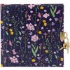 Goldbook Journal Meadow Miracles Blue avec serrure 16,5x16,5 cm 96 pages blanches