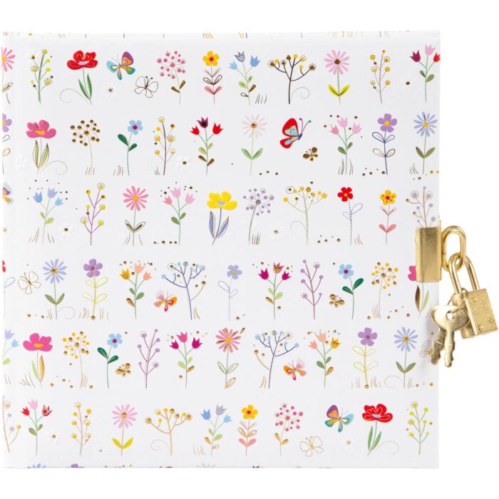 Goldbook Journal Small & Brave white avec serrure 16,5x16,5 cm 96 pages blanches