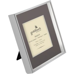 Goldbuch cadre métal Argento 10x10 cm avec passe-partout gris