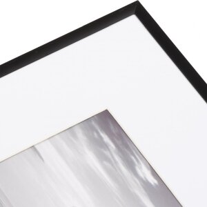 Henzo cadre aluminium Manhattan noir 40x40 cm avec passe-partout 30x30 cm