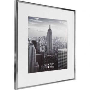 Henzo cadre aluminium Manhattan gris 40x40 cm avec passe-partout 30x30 cm
