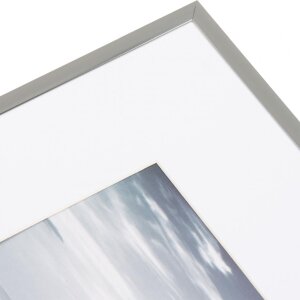 Henzo cadre aluminium Manhattan gris 40x40 cm avec passe-partout 30x30 cm