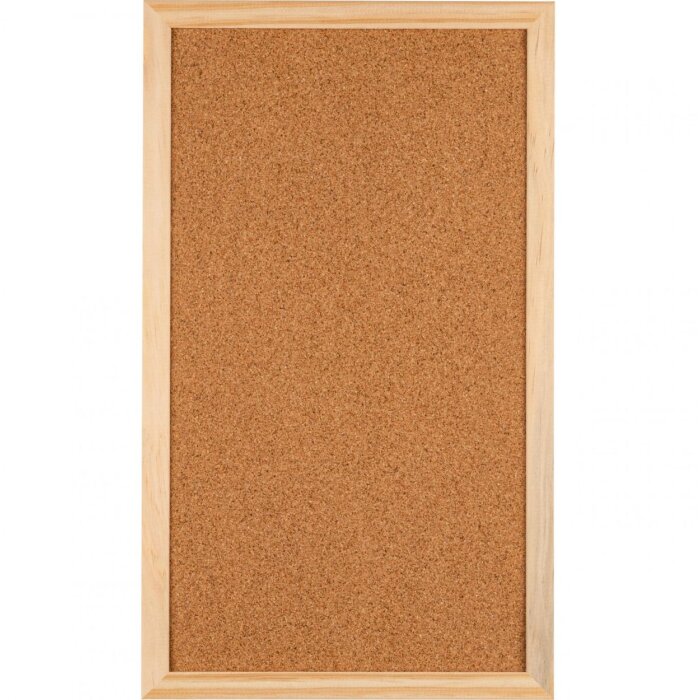 Tableau daffichage Henzo 30x49cm cadre en bois surface en liège montage mural bureau maison école