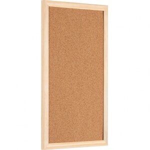 Tableau daffichage Henzo 30x49cm cadre en bois surface en liège montage mural bureau maison école