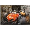 ZEP Tableau mural en métal VINT CARS 40x60 cm