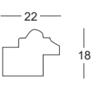 Cadre baroque en bois Walther Elche argenté 27x48 cm verre antireflet